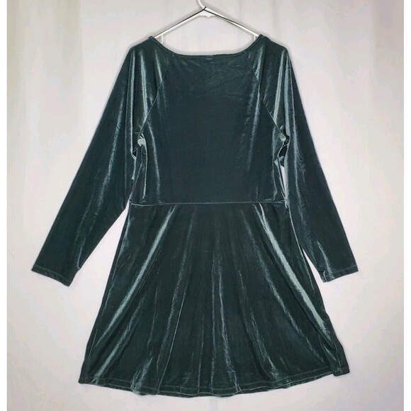 Old Navy Velvet Dress XL Empire Square Neck Mini - Picture 2 of 9